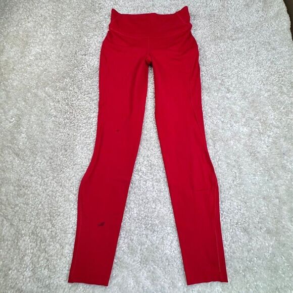 Lululemon Base Pace High Rise Tight Legging Red 6 FLAWS - Picture 3 of 11